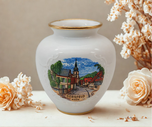 Vintage porzellan vase mit - vintage,