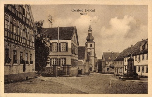 Gersfeld rhön blick auf - ak,