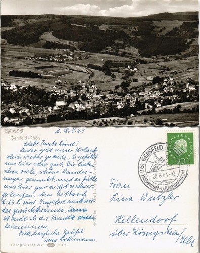 Ansichtskarte gersfeld - ansichtskarte,