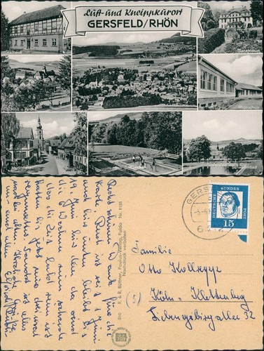 Gersfeld mehrbild ak - gersfeld, mehrbild-ak