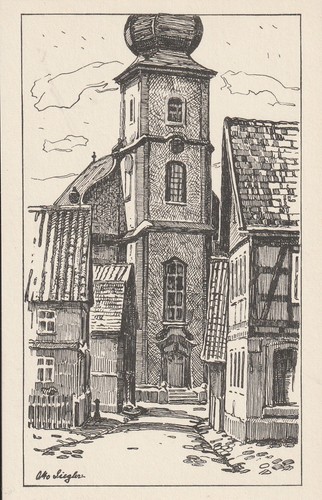 Gersfeld federzeichnung - gersfeld,