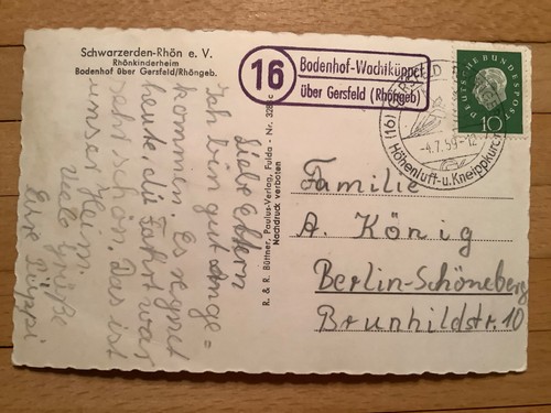 Postkarte mit landpoststempel - mit,