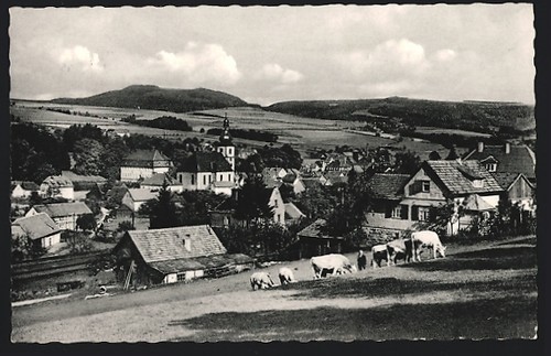 Gersfeld ortsansicht mit auf - ortsansicht,